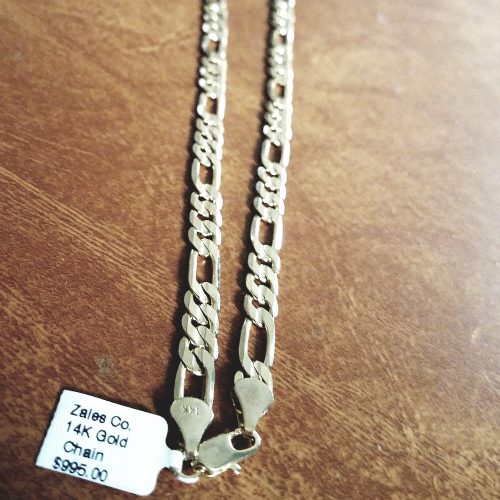 14K Gold Figaro Necklace by Zales Co.